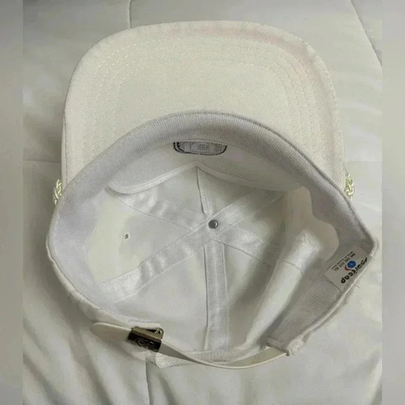 Vintage ICI White Rope Hat Cap Snap Back Trucker Hat Sportcap - Picture 11 of 12